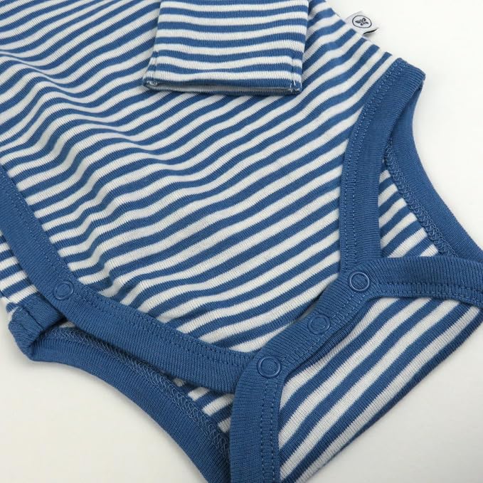 HonestBaby Baby 3-pack Long Sleeve Side-snap Kimono Bodysuits Organic Cotton - Image 5