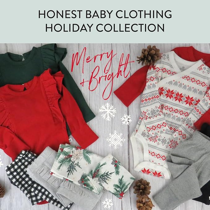 HonestBaby Baby 3-pack Long Sleeve Side-snap Kimono Bodysuits Organic Cotton - Image 5