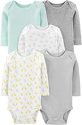Simple Joys by Carter's Baby Boys Long-Sleeve Bodysuit Pack of 5Bodysuit by SimpleJoysbyCarters