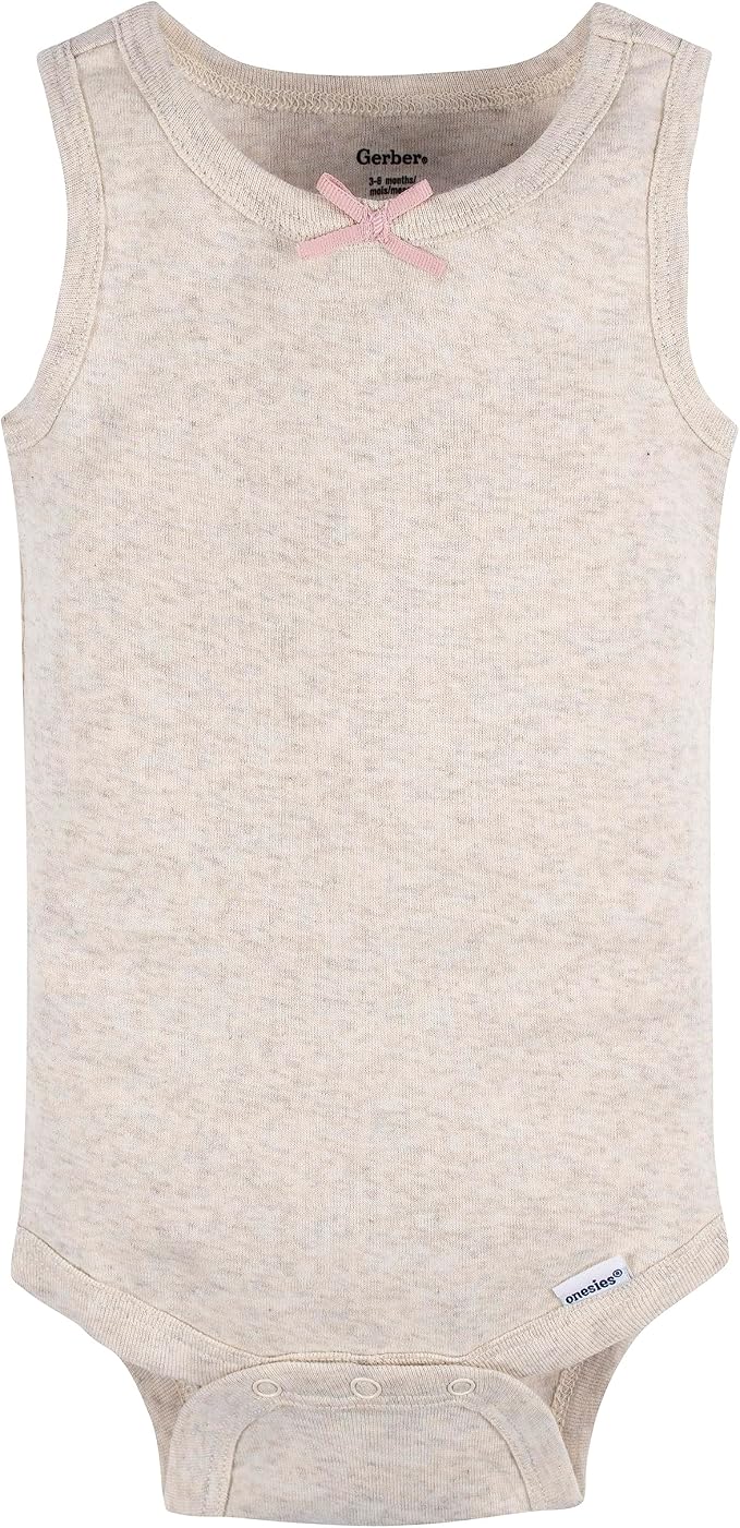 Gerber Baby Girls Multi-Pack Sleeveless Onesies Bodysuit - Image 6