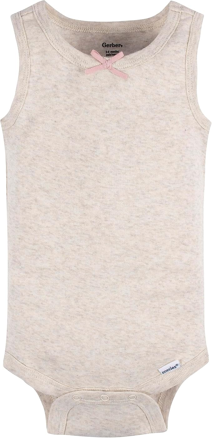 Gerber Baby Girls Multi-Pack Sleeveless Onesies Bodysuit - Image 6
