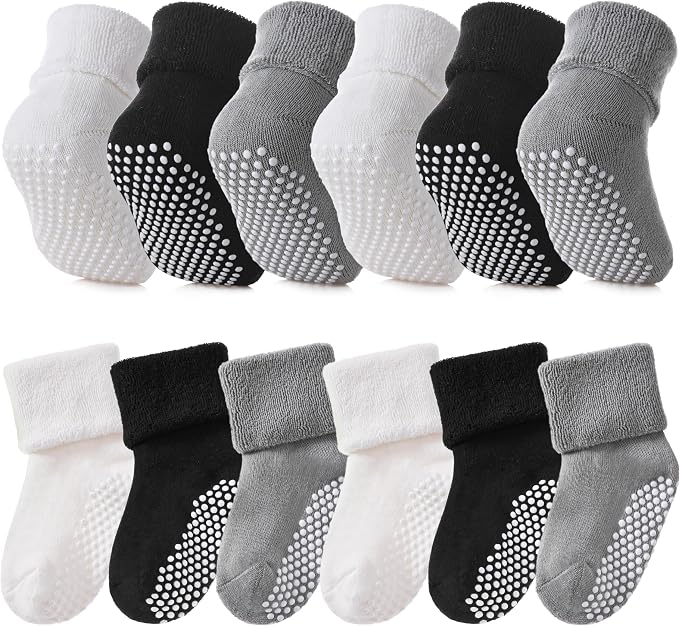 SDBING Baby Boys Girls Grips Socks Infant Toddlers Kids Non Slip Warm Thick by SDBING