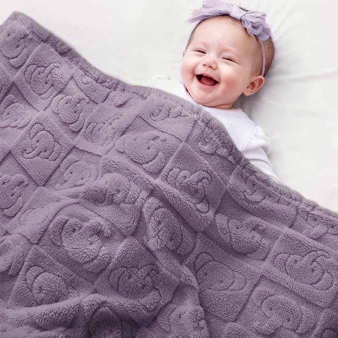 Pro Goleem Elephant Baby Blanket, Baby Fleece Blanket - Image 2