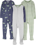 Simple Joys by Carter's Baby Boys 3 pack Snug Fit Footed Cotton Pajamas by SimpleJoysbyCarters