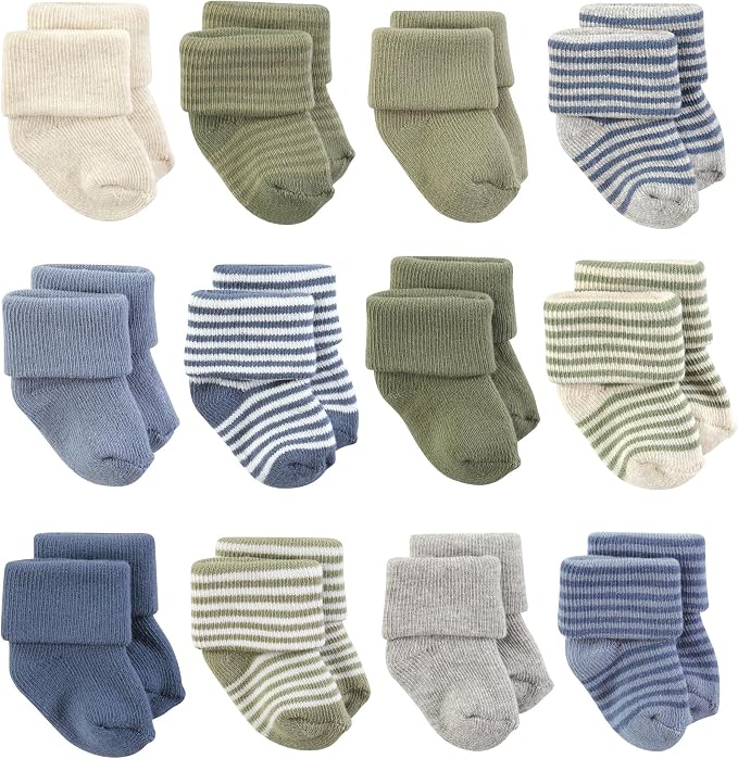 Hudson Baby Basics Unisex Baby Cozy Terry Baby Sock 12-Pack by HudsonBaby