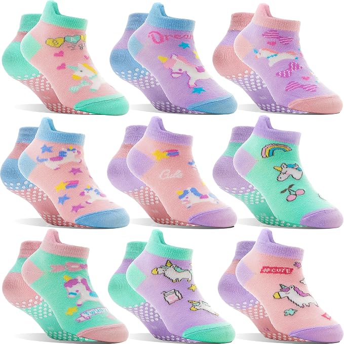 Welwoos Baby Girls Boys Toddlers Grips Socks Kids Non Slip Anti Skid Ankle by Welwoos