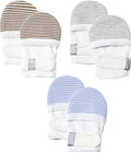 Baby Newborn No Scratch Mittens Stay On, 100% Cotton Adjustable 0-12M | Soft by HAPIU