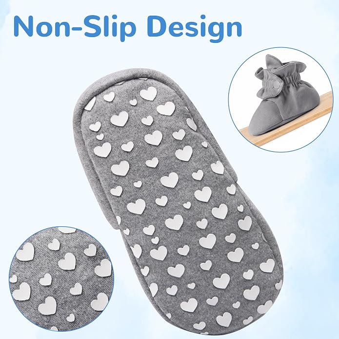 Pro Goleem Unisex Cotton Baby Booties, Warm Cozy Stay-On Baby Slippers - Image 5