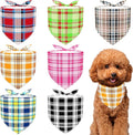 7 PCS Plaid Dog Bandanas for Small Dogs Stitching Edge Dog Bandanas for Puppy by Bestwishforyou