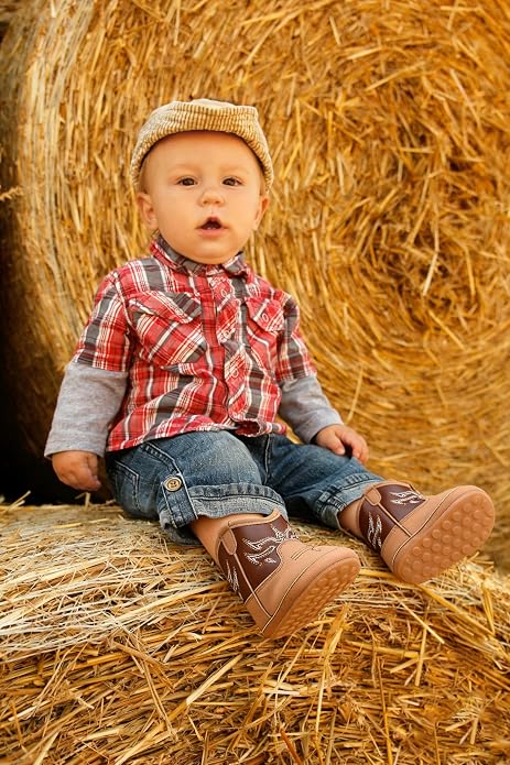Jastore Baby Boys Girls Cowboy Boots Infant Western Booties Toddler Soft Sole - Image 2