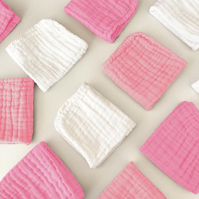 Sunny zzzZZ Baby Muslin Washcloths -100% Cotton Muslin Soft Baby Bath Wash - Image 2
