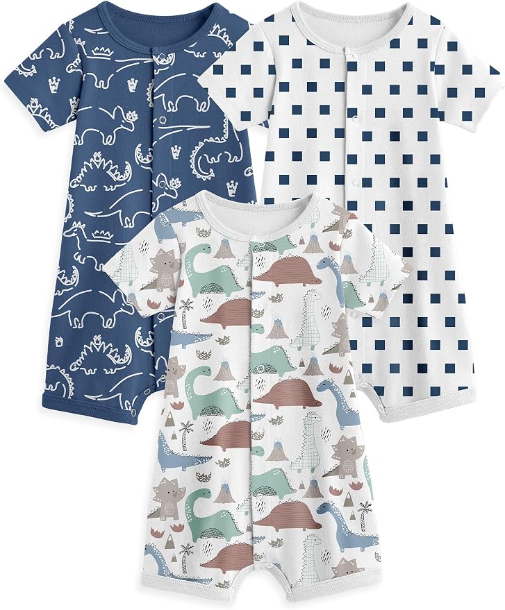 Yoofoss Baby Boy Romper 0-18 Months 100% Organic Cotton Newborn Summer Clothes by YOOFOSS