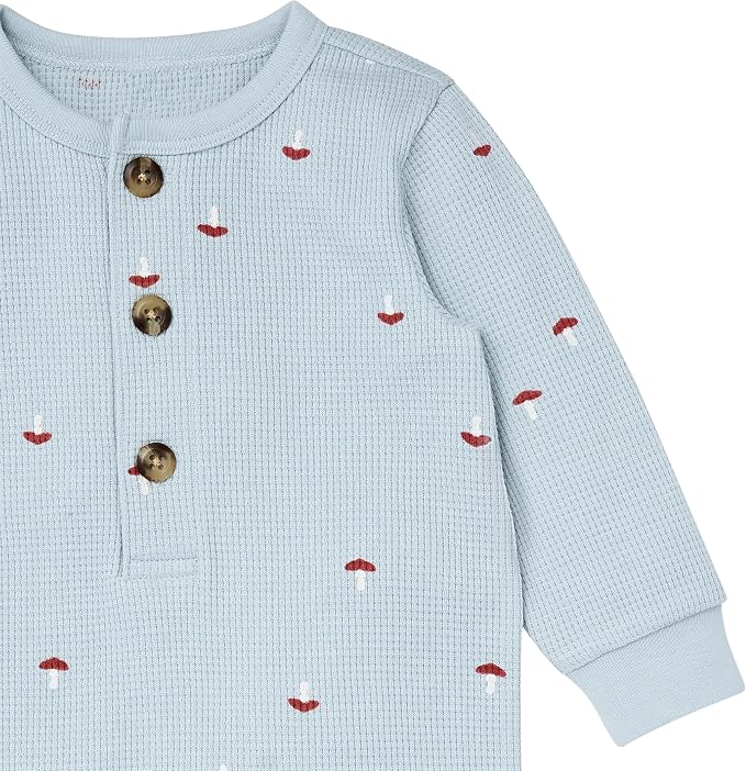 Modern Moments by Gerber Baby Henley Waffle Knit Romper - Image 3