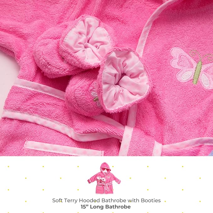 Spasilk 100% Cotton Hooded Terry Bathrobe - Image 2