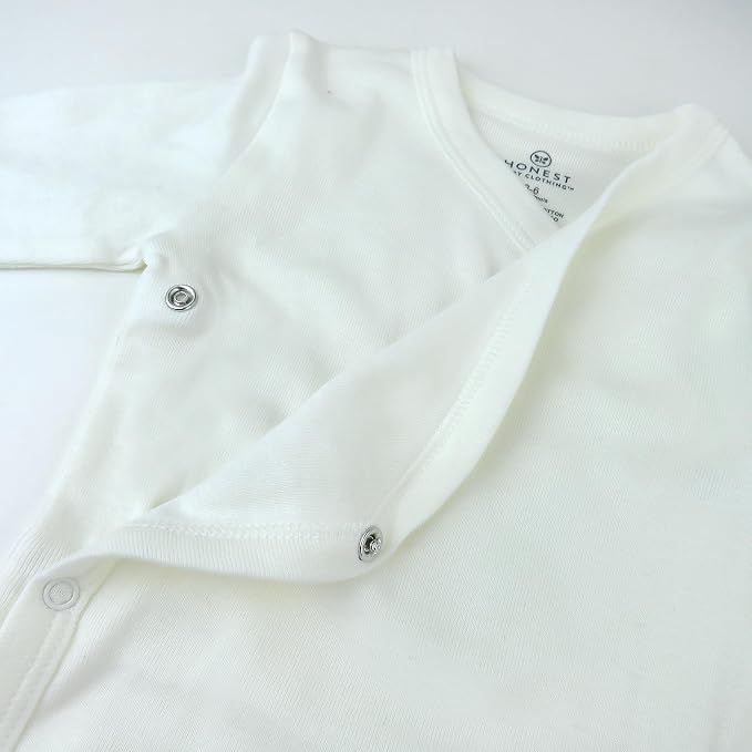 HonestBaby Baby 3-pack Long Sleeve Side-snap Kimono Bodysuits Organic Cotton - Image 4