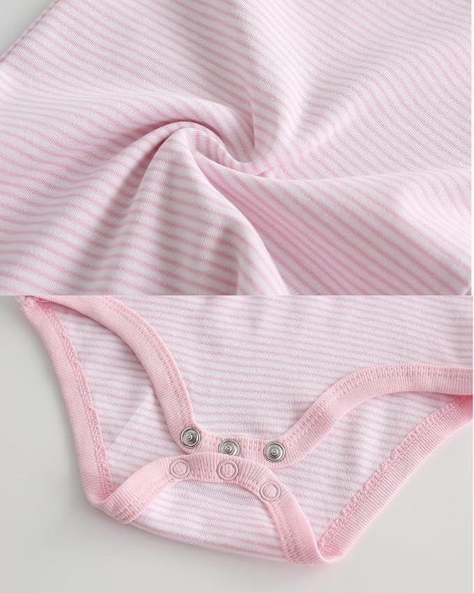 Baby Bodysuit and Pant Set Cotton Ribbed Mix Infant Girl Clothes | Unisex - Image 4