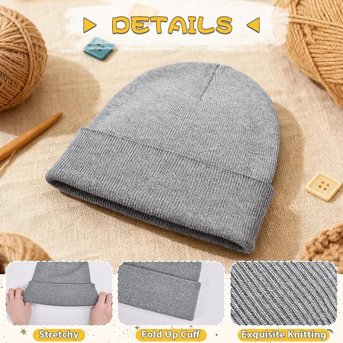 ZOORON Toddler Beanie Baby Kids Beanies Warm Winter Hat Knit Skull Cap - Image 5