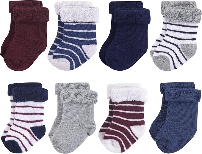 Hudson Baby Baby 8-pack Cotton Rich Newborn and Terry Socks by HudsonBaby