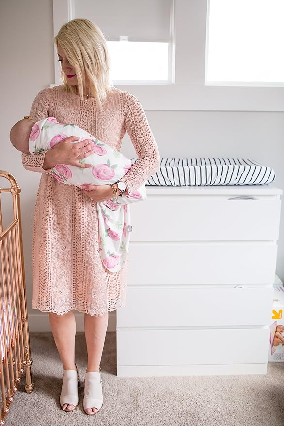 Copper Pearl Swaddle Blankets for Newborns | Soft Stretchy Receiving Blankets - Image 8