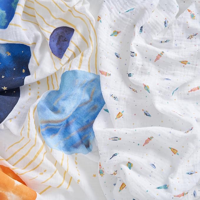 aden + anais 100% Organic Cotton Muslin Swaddles, Breathable Baby Blanket - Image 2