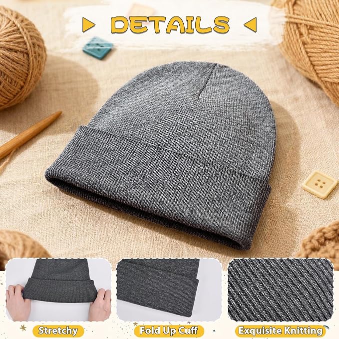 ZOORON Toddler Beanie Baby Kids Beanies Warm Winter Hat Knit Skull Cap - Image 5