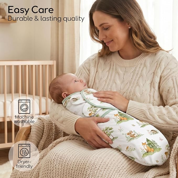 Cotton Swaddles for Newborn, Baby Newborn Swaddle 0-3 Month | 2-Pack Soft - Image 2