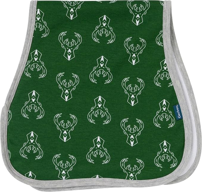 Gerber Baby NBA Bandana Bib and Burp Cloth Set - Image 5