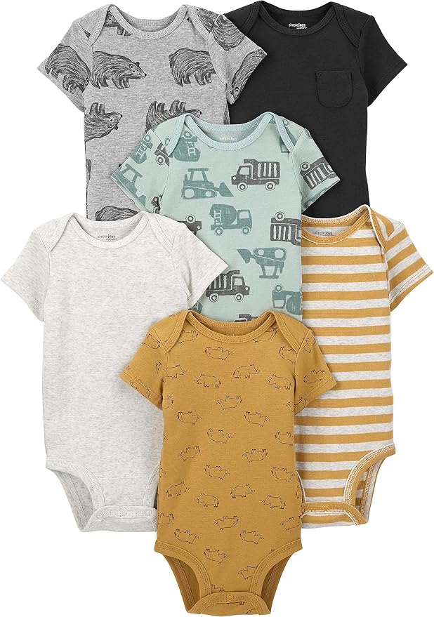 Simple Joys by Carter's Baby Boys 6-Pack Short-Sleeve Bodysuit by SimpleJoysbyCarters