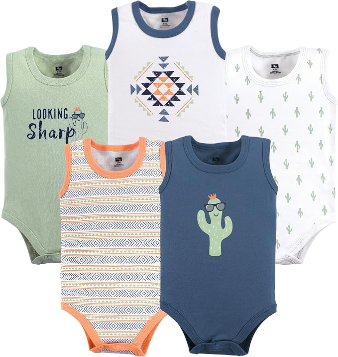 Hudson Baby Unisex Baby Cotton Sleeveless Bodysuits by HudsonBaby