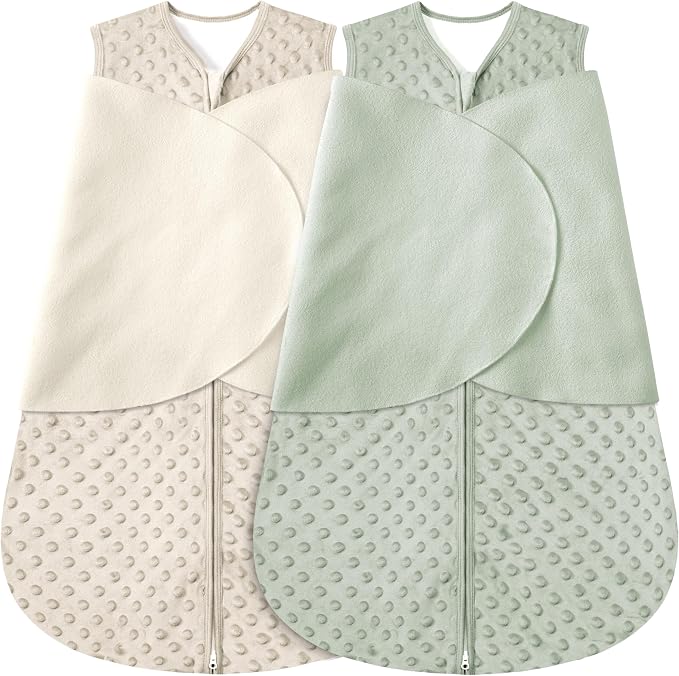 BSTOPPT Newborn Sleep Sack Baby Swaddle, 0-12 Months, 3-Way Adjustable Wearable by BSTOPPT