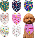 Christmas Dog Bandanas for Small Dogs Breed 7 Pcs Stitching Edge Christmas Dog by Bestwishforyou