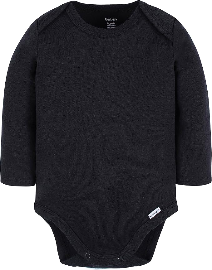 Gerber Baby Boys & Girls Long Sleeve Onesies Multi-Pack Interlock 180 Gsm - Image 2