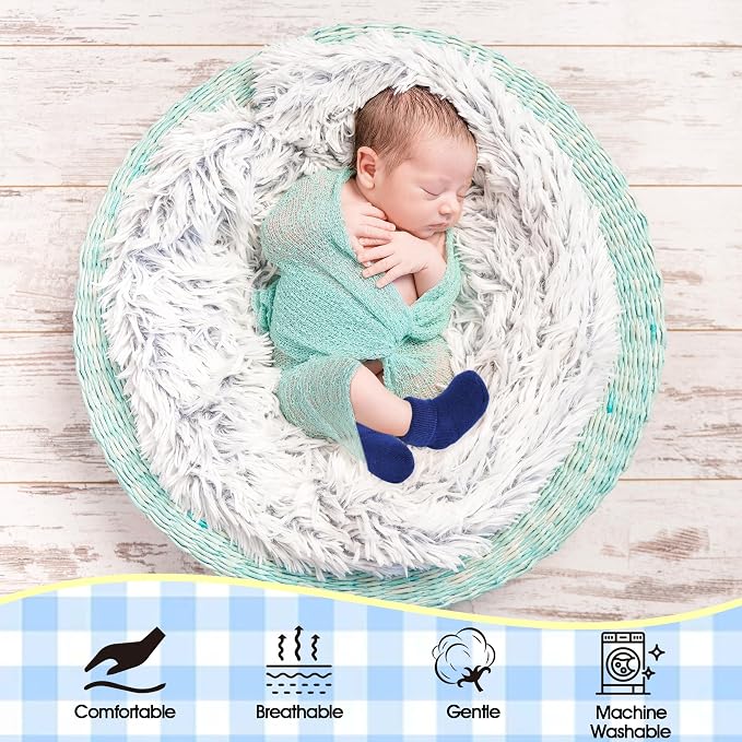 8 Pairs Newborn Socks Thick Cotton Terry Turn Cuff Baby Socks 0-6 Months Cute - Image 4