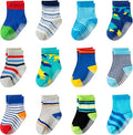 Toddler Non Slip Grips Socks Kids Anti Skid Baby Boys Girls Cotton Crew Socks by AMENLAN