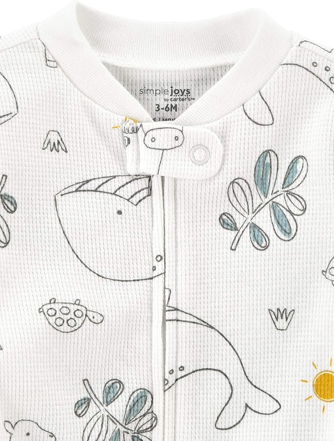Simple Joys by Carter's Unisex Baby 2-way Zip Thermal Footed Sleep and Play - Image 3