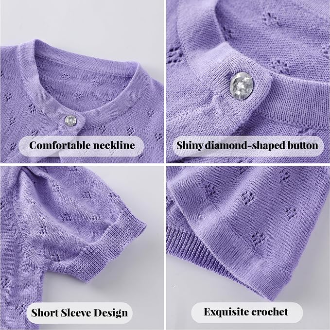 Girls Cardigan Sweater Toddler Baby Kids Knit Bolero Shrug - Image 7