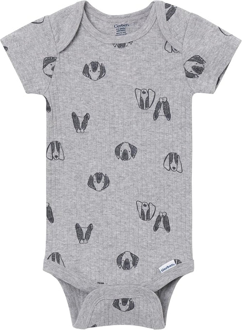 4-Pack Baby Boys Dino Blues Short Sleeve Onesies® Bodysuits - Image 2