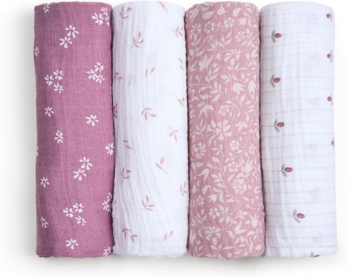 aden + anais 100% Organic Cotton Muslin Swaddle, Breathable Baby Blanket by adenanais