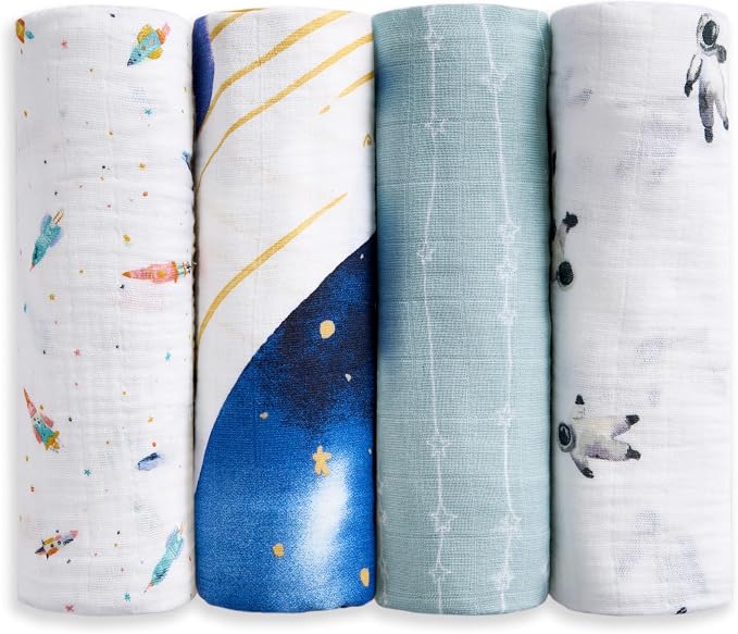 aden + anais 100% Organic Cotton Muslin Swaddles, Breathable Baby Blanket - Image 5