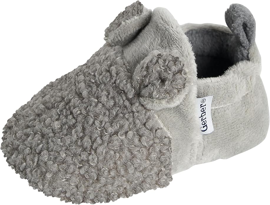 Gerber Baby Girls Fleece Lined Non Skid Soft Slipper Booties - Image 4