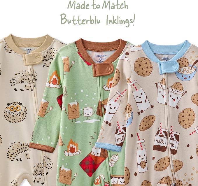 Butterblu Scout Sleep & Play 100% Organic Cotton Footed Zip Front PJs | GOTS - Image 9