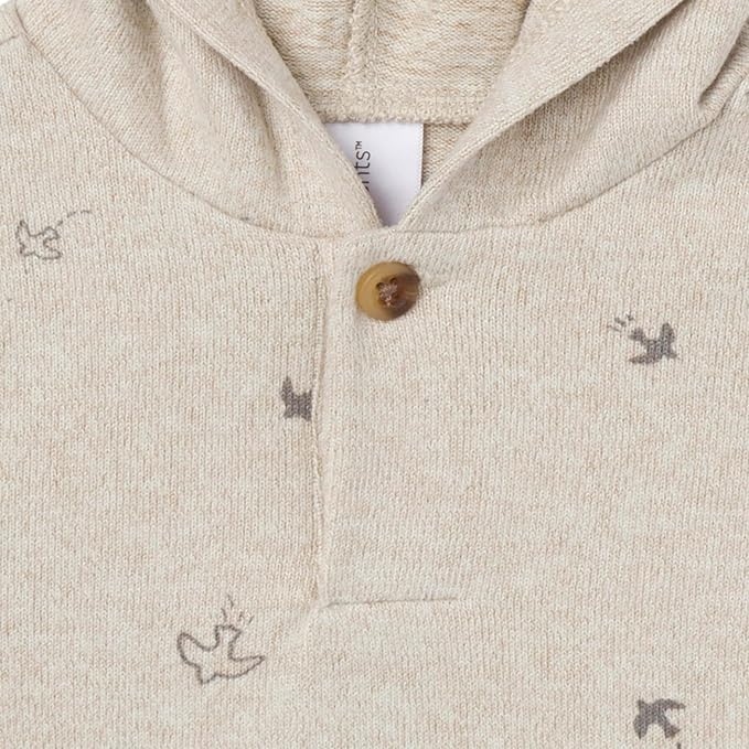 Modern Moments by Gerber Baby Hooded Hacci Top and Pant Set - Image 2