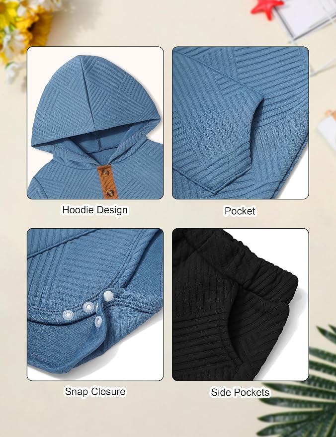 Fommy Baby Boy Clothes Colorblocked Long Sleeve Hoodie + Long Pants 2PCS Fall - Image 5
