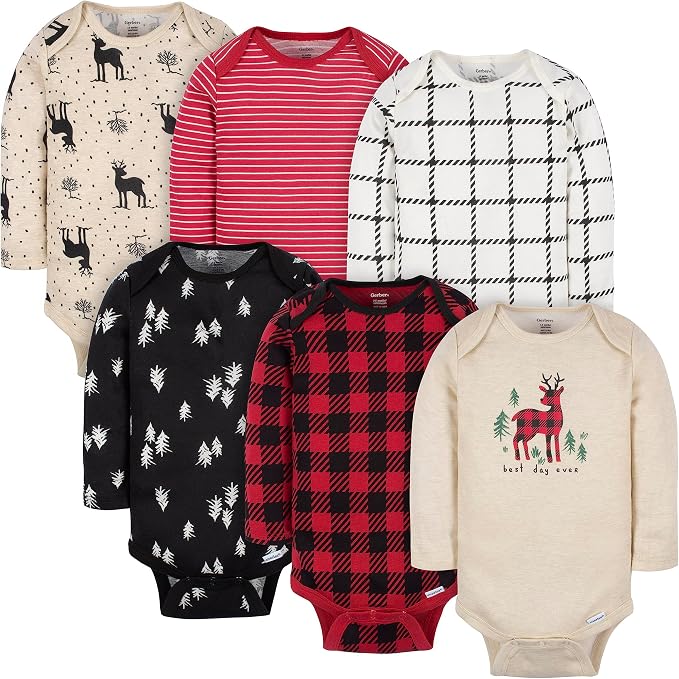 Gerber Baby 6 Pack Long-sleeve Onesies Bodysuit by Gerber