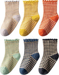 HONGTEYA 6 Pairs Toddler Ruffle Socks by HONGTEYA