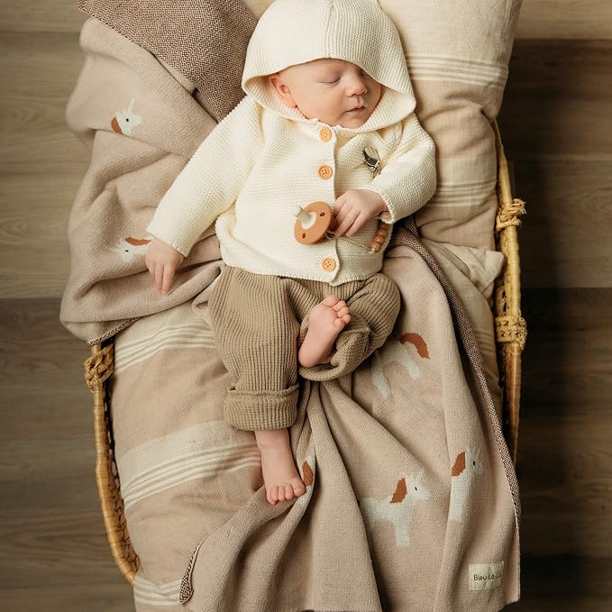 Unisex Baby Blanket for Girls and Boys 100% Cotton Buttery Soft Cozy Receiving - Image 8