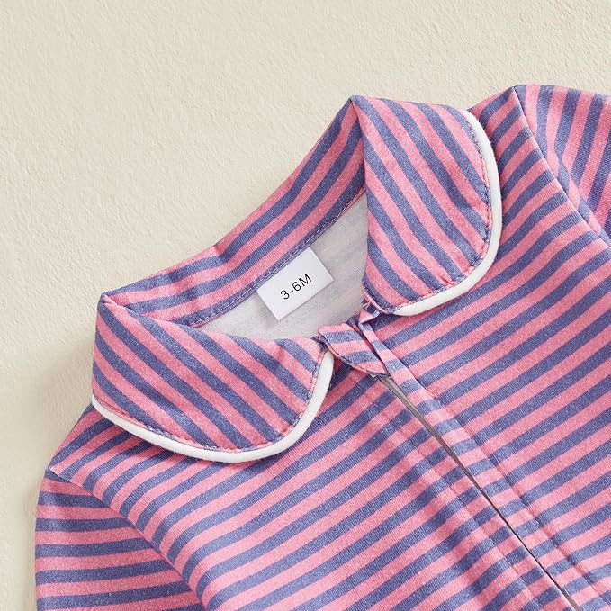 Seyurigaoka Newborn Baby Boy Girl Romper Long Sleeve Zipper Jumpsuit - Image 4