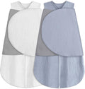 BSTOPPT Newborn Sleep Sack Baby Swaddle, 100% Muslin Cotton, 3-Way Adjustable by BSTOPPT