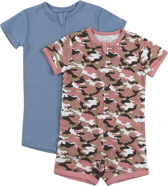 Hanes Baby Rompers, Ultimate Zippin Short Sleeve Romper by Hanes