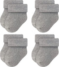 RATIVE Newborn Baby Socks 0-6, 6-12 Months Terry Turn Cuff Socks by RATIVE